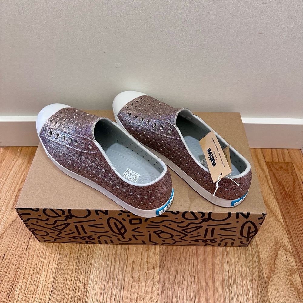 NIB Native Shoes Jefferson Glitter Shoes, M9/W11 - Picture 5 of 6